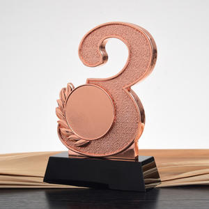 कस्टम स्पोर्ट्स 1 2 3 स्थान प्रथम द्वितीय तृतीय पुरस्कार पदक और ट्रॉफी पट्टिका - Product Image 4