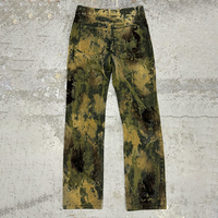 Jean Flare Homme 2026 13oz Effet Camouflage Dégradé Lavage Pulvérisé Style Grunge Avant-Garde Streetwear
