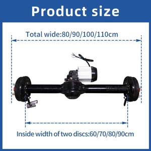 80cm 1500W chuyển đổi điện <span class=keywords><strong>Kit</strong></span> trục sau với bộ điều khiển điện 3 bánh xe trục sau xe với vi sai điện ba bánh - Product Image 3