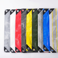 Bâche en PE tissé, feuille plastique double face enduite, résistante aux UV, coupe-vent, pour usage extérieur