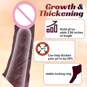 Dispositivo per il Potenziamento <span class=keywords><strong>Maschile</strong></span> con Controllo App, Guaina in Silicone Morbido per Pene, Ingrandimento del Pene, Riutilizzabile, 100% Impermeabile, <span class=keywords><strong>Vibratore</strong></span> Dildo - Product Image 2
