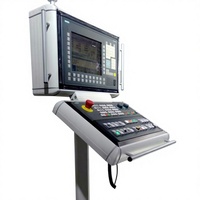 Boîtier de commande en aluminium avec bras de support HMI pour machine de tournage et de fraisage CNC