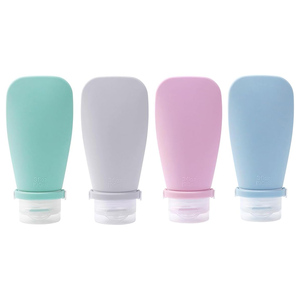 Bouteille de voyage en silicone réutilisable de 90 ml, flacon souple pour shampoing, lotion, cosmétiques, gel douche, conteneur de stockage, bouteilles de voyage - Product Image 1