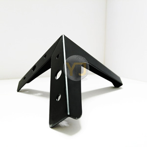 YIJUN Black Three Pronged <b>Cabinet</b> Legs 837 Heavy Duty Furniture Support Metal Table Legs Modern Minimalist Design - Product Image 3