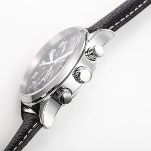 Montre mécanique unisexe de luxe à plusieurs achats, bracelet en cuir, boîtier en acier inoxydable, modèle Homage Universal Time - Product Image 4