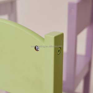 Mesa de Madera Colorida para Estudiar y Jugar con un Banco y Dos Sillas para Niños, para el Aprendizaje Educativo y el Juego - Product Image 6