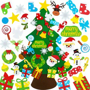 Decoraciones navideñas multifunción, juego para colgar en la pared, árbol de festival de fieltro Diy de alta calidad - Product Image 4