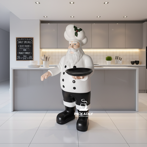 Statue de chef grandeur nature en résine de fibre de verre pour la décoration de <span class=keywords><strong>restaurants</strong></span> et d'hôtels - Product Image 3