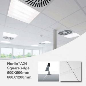 Panneaux de plafond en laine de verre acoustique de classe A1 ignifuge de la marque Norlin avec voile noir - Product Image 3