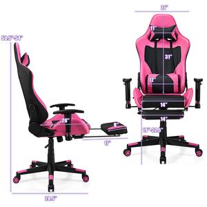 Pièces <span class=keywords><strong>de</strong></span> rechange pour accoudoirs <span class=keywords><strong>de</strong></span> <span class=keywords><strong>chaise</strong></span> <span class=keywords><strong>de</strong></span> <span class=keywords><strong>bureau</strong></span>, <span class=keywords><strong>de</strong></span> gaming et <span class=keywords><strong>de</strong></span> course, style féminin mignon, avec fonction massage, repose-pieds, appui-tête et coussin, design moderne et luxueux - Product Image 3
