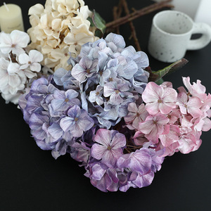 <b>Artificial</b> <b>Hydrangea</b> <b>Flowers</b> Purple Plastic Silk High Simulation Wedding Home Decorations - Product Image 4