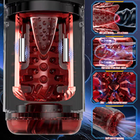 Masturbateur vibrant et aspirant mains libres pour hommes avec écran LCD et fonction climax en un clic – Jouet sexuel pour adultes