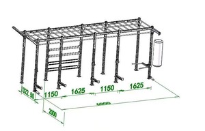 Multifunktionale Fitness-Station Trainingsgeräte Kraftstationen mit Klimmzugstangen und <span class=keywords><strong>Monkey</strong></span> Bars - Product Image 5