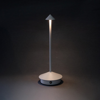 Lámpara de Noche Led con Forma de Pirámide Recargable Atenuación Táctil Lámpara de Mesa Portátil