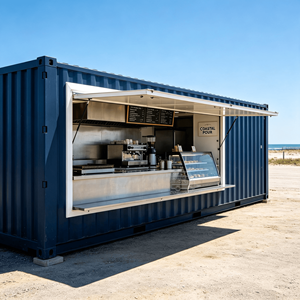 Restaurante en Contenedor Marítimo, Tienda de Comida Personalizada, Cafetería Modular en Contenedor con Cocina - Product Image 2