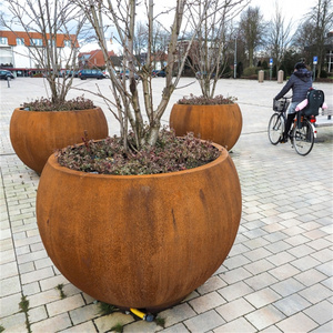 Macetas de flores de Metal rústico directo de fábrica, macetas de jardín de acero Corten, decoración de jardín elegante - Product Image 6