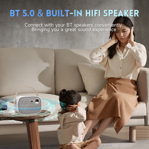 Projecteur vidéo intelligent <span class=keywords><strong>Android</strong></span> 9 DLP WiFi 6 BT 4K, home cinéma portable, 1080P 300ANSI 4K-Laser 3D, mini projecteur rechargeable - Product Image 4