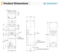 Interruptor de Seguridad Electromecánico Pequeño Sakady con Fuerza de Retención, Clasificación IP67, 24V/240V, Autoinstalación para Puertas