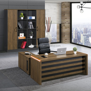 Meubles de bureau modernes en gros, bureau de direction en forme de L, bureau de patron de luxe - Product Image 5