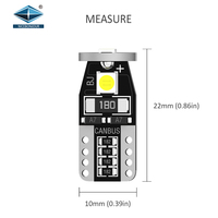 Super lumineux T10 LED voiture ampoule lampe pas d'erreur Canbus W5W 194 168 192 lumière 3030 03SMD DC12-24V Auto accessoires rouge bleu nouveau