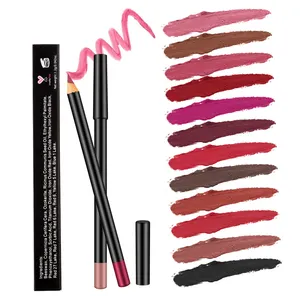 Groothandel Wreedheid Gratis Romige Lipliner Potlood Private Label Vegan Brown Matte Waterdichte Lip Liner