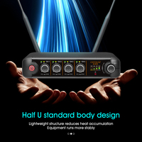 Sistema de Micrófono Inalámbrico UHF de 4 Canales CHXYKOM, Construcción Metálica Cardioide para Eventos Grupales, Actuaciones en Escenario, Karaoke y Más