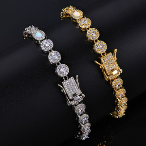 Custom Radiant Cut Moissanite Bracelets S925 Sterling Silver Hip Hop VVS <b>Iced</b> Out Fine Jewelry OEM Wholesale Bling <b>Chain</b> B2B - Product Image 6