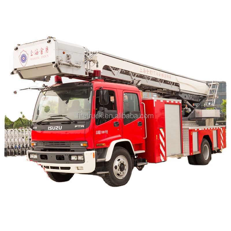 カスタマイズされた4x2駆動30メートル作業高さ空中梯車消防車（高層