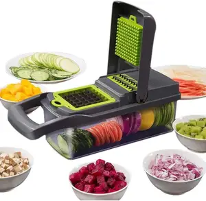 Hot Selling 12 in 1 Hand Held Multifunctional Onion Cutter Fruits Slicer Potatoes Peeler