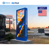 America Outdoor 7.8x3ft 960x2400mm Floor-standing Fixe Outdoor Roadside Led Advertising Screen Waterproof Led Video Wall Screen