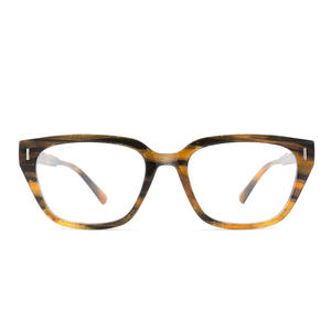 Monturas de Gafas Retro Cuadradas 9083, Montura Completa Color Carey, Unisex, Protección Anti-UV y Luz Azul, Hechas en Danyang - Product Image 1