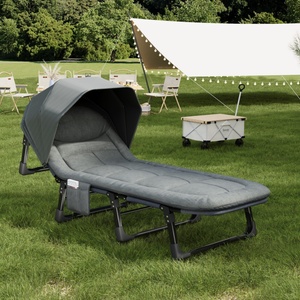 Nouveau design de lit de <span class=keywords><strong>camping</strong></span> réglable pliable et léger pour l'extérieur avec auvent pour les loisirs, le <span class=keywords><strong>camping</strong></span>, la randonnée et la pause du midi. - Product Image 1