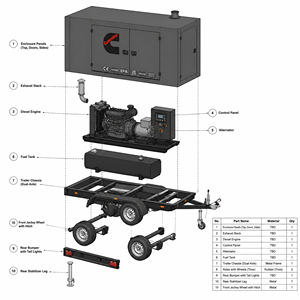 Groupe électrogène diesel super silencieux Cummins Weichai Yuchai SDEC SHANGCHAI 40 kW |   Générateur robuste de 50 kVA pour applications industrielles - Product Image 4