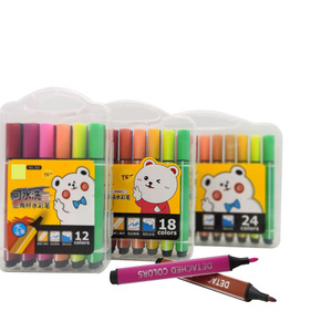 Nhựa tam giác Rod <span class=keywords><strong>fibre</strong></span> <span class=keywords><strong>tip</strong></span> màu nước bút tùy chỉnh trẻ em graffiti đánh dấu - Product Image 1