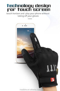 จักรยานเสือภูเขาจักรยานสกปรกวิบากสะท้อนแสงเต็มนิ้วขายส่งถุงมือกีฬารถจักรยานยนต์แบบกําหนดเอง - Product Image 3