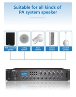 Amplificateur de puissance numérique professionnel SA-500T W x 6, 6 zones, son, 500