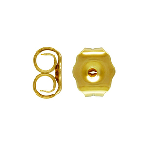 ROXI Boucles d'oreilles en or 14K plaqué or, forme champignon, avec fermoir papillon, bijoux en argent, vente en gros - Product Image 1