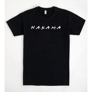 T-shirt Nakama nera unisex per adulti taglia media - Product Image 1