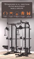 Machine Smith Tout-en-un Multifonctionnelle Commerciale et Domestique, Appareil d'entraînement Fonctionnel, Crossover de Câbles