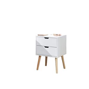 Wooden Panel Nightstand with 2 <b>Drawers</b> Modern <b>Floating</b> Design for Hotel Bedroom Furniture - Product Image 1