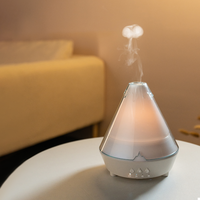 Diffuseur d'huiles essentielles à ultrasons à brume froide pour la maison, lampe à flamme, humidificateur d'air, diffuseur d'aromathérapie à anneaux de fumée de méduse