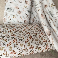 Tissu en mousseline de gaze 100% coton biologique léger pour chemises de filles, rideaux, sacs de garçons, vente en gros