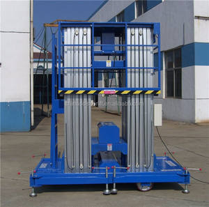 6-16 मीटर हल्के एल्यूमीनियम मिश्र धातु लिफ्ट प्लेटफॉर्म उच्च गुणवत्ता वाले हाइड्रोलिक वर्टिकल डबल मस्ट मैन लिफ्ट - Product Image 3