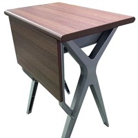 Table de conférence modulaire pliable avec chaises, base mobile, design moderne minimaliste en métal pour bureau et salle de classe