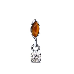 Eternal Metal-piedra Marquesa de titanio ASTM F136, Labret sin rosca, piercing - Product Image 1