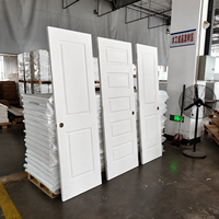 Puertas Interiores Modernas para Dormitorio, de MDF, de 30x80 Pulgadas, de 2 Paneles, Precolgadas, con Núcleo Hueco, de Madera Moldeada, Blancas y Pintadas, Disponibles en Almacén de EE. UU.