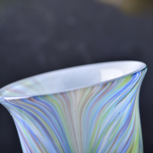 Vasi in Vetro di <span class=keywords><strong>Murano</strong></span> Soffiati a Mano Colorati per Decorazioni Domestiche, Vasi di Lusso con Strisce Verticali Colorate per Matrimoni - Product Image 3