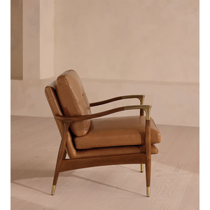 <span class=keywords><strong>Fauteuil</strong></span> en <span class=keywords><strong>Cuir</strong></span> Traditionnel en Bois Massif Vente en Gros, Canapé de Salon Rembourré sur Mesure - Product Image 2