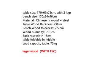 Conjunto <span class=keywords><strong>de</strong></span> Muebles <span class=keywords><strong>de</strong></span> Patio, 3 Piezas, Mesa <span class=keywords><strong>de</strong></span> <span class=keywords><strong>Picnic</strong></span> <span class=keywords><strong>para</strong></span> Exteriores, Banco <span class=keywords><strong>para</strong></span> Cerveza, Juego <span class=keywords><strong>de</strong></span> Comedor Plegable, Muebles <span class=keywords><strong>de</strong></span> Patio <span class=keywords><strong>para</strong></span> Exteriores - Product Image 6