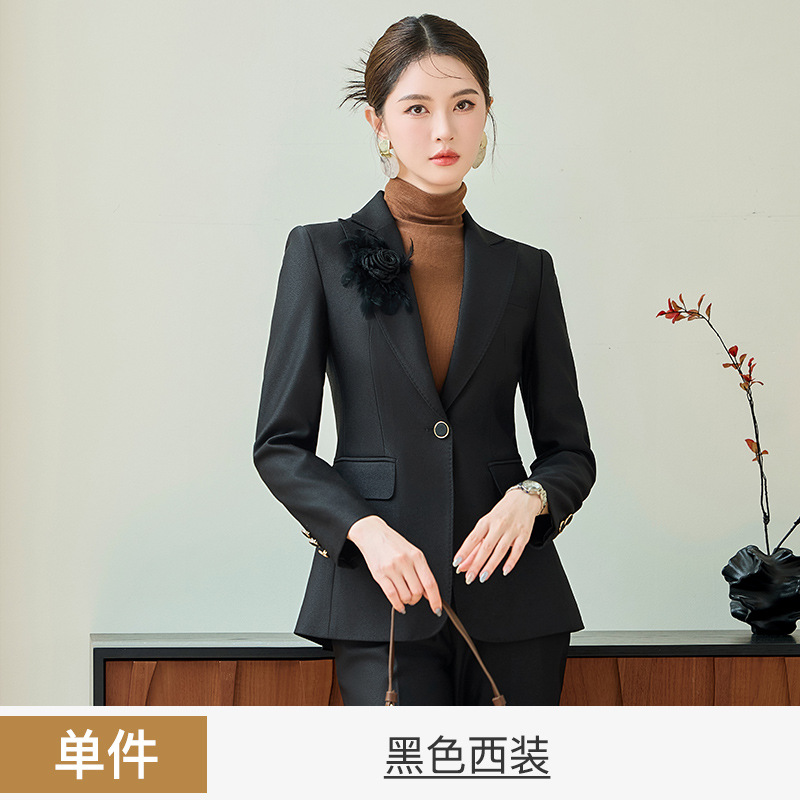Black suit boutonniere